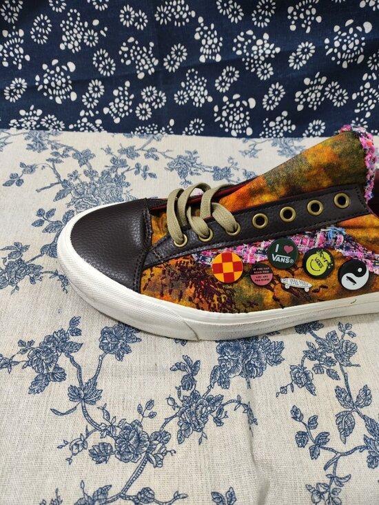 Vans Old Skool Tie-Dye Distressed Badge Low-Top Casual Skate Shoes main image 5
